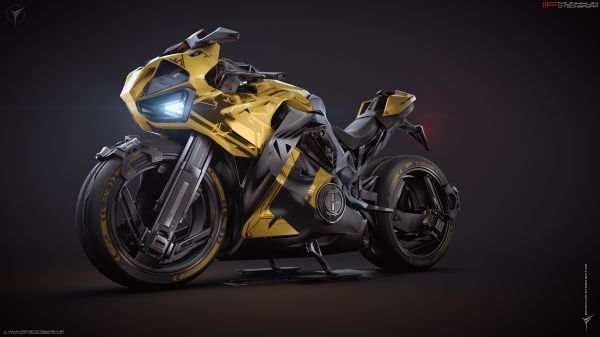 karya seni,Munkhjin Otgonbayar,ArtStation,CGI,3D,Superbike