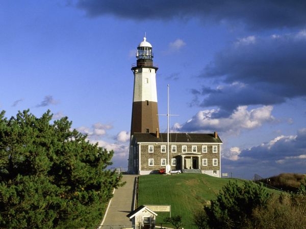 tårn,fyrtårn,Montauk Point Lighthouse,milepæl