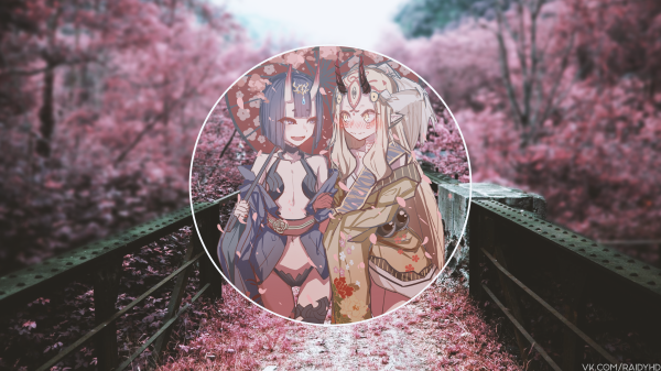 anime lányok,picture in picture,Ibaraki Douji,Shuten Douji Fate Grand rendelés