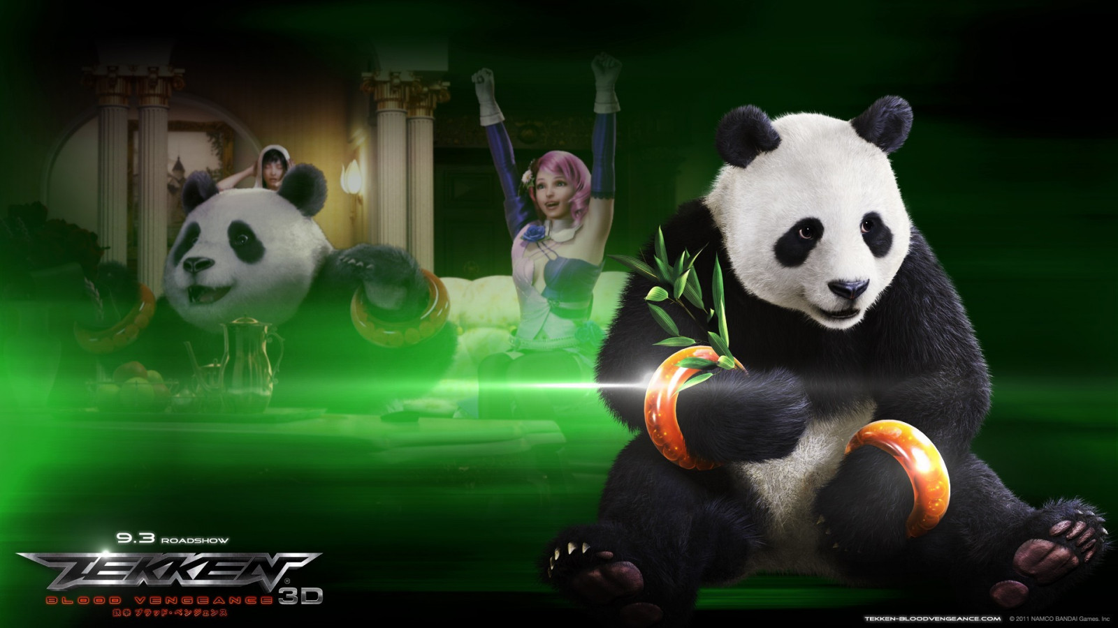 movies, Tekken Blood Vengeance, bear, mammal, screenshot, giant panda