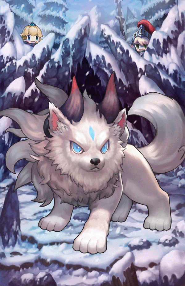 Guardian Tales,White Beast Guardian Tales,แตร,white fur,หาง,ดวงตาสีฟ้า