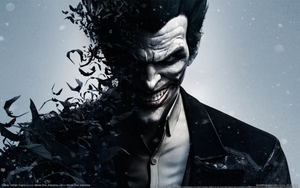 monokrom,Joker,KUNST,svart,Batman Arkham opprinnelse,mørke