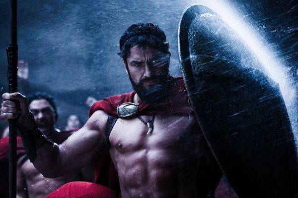 300, Leonidas, Gerard Butler, întuneric, filme, captură de ecran