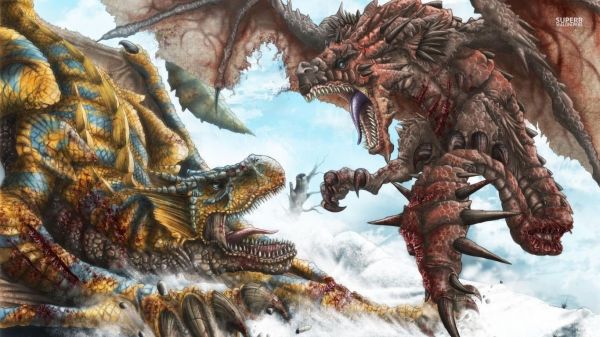 Kẻ săn quái vật,1366x768 px,Rathalos,Tigrex