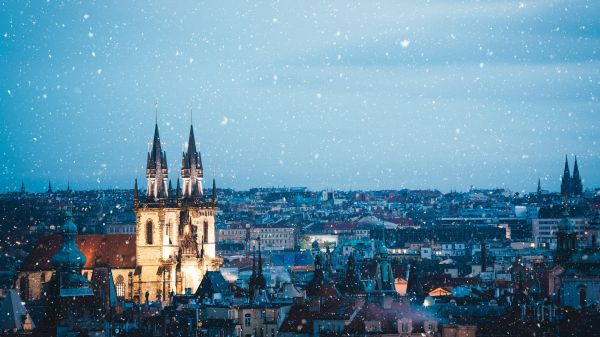 landschap,stad,gebouw,huis,sneeuw,winter