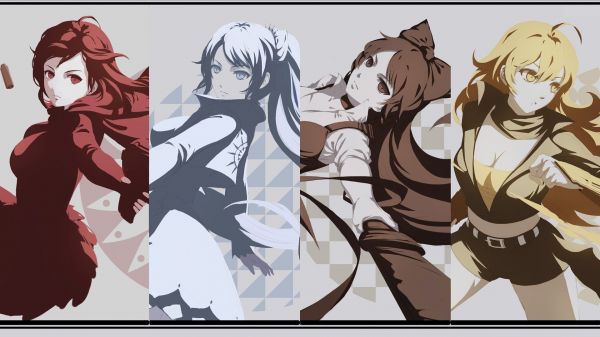 1920x1080px,애니메이션,블레이크 벨라,루비 로즈,RWBY,Weiss Schnee