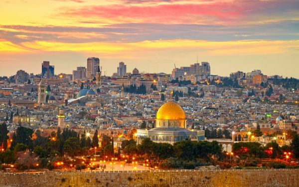 sunset,city,cityscape,skyline,evening,Jerusalem