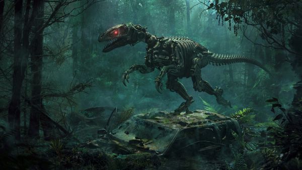 Dominic van Velsen,CGI,raptor,dinosaury,sci-fi,Mech Animals