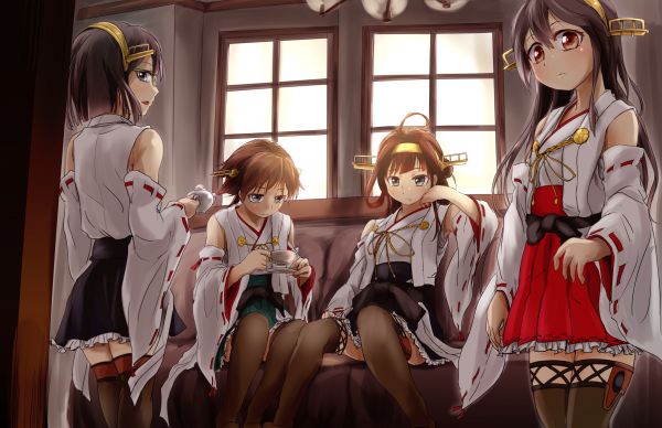 anime,fete anime,Colectia Kantai,Kongou KanColle,Kirishima KanColle,Hiei KanColle