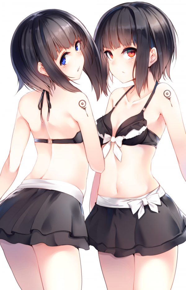 anime,anime girls,artwork,digital art,original characters,twins