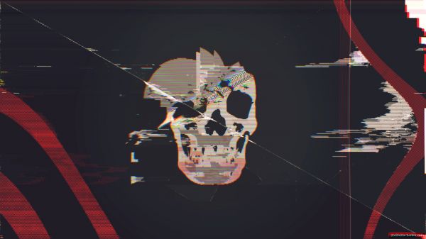 abstract, cyberpunk, glitch art, skull, webpunk, 1920x1080 px