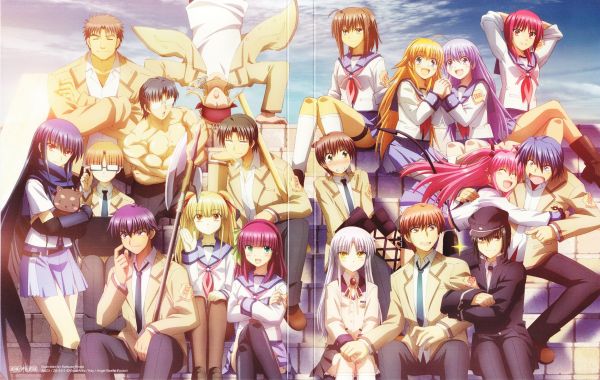 Angel Beats,ayato Naoi,eri Shiina,Nakamura Yuri,Otonashi Yuzuru,2500x1587 px