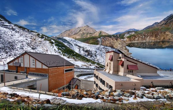 agua,panorama,Photoshop,lago,céu,neve