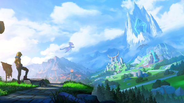 Video Game Art,League of Legends,draak,landschap