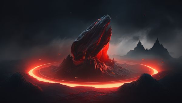 lava,ai art,klipper,mørk