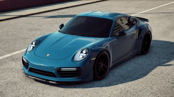 strada,Porsche,auto,4k,Need for Speed Heat,vista stradale