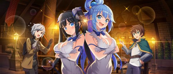 Hestia,Aqua KonoSuba,Kazuma Sato Konosuba,Bell Cranel,Kono SUBARASHII Sekai ni Shukufuku wo,Dungeon ni Deai wo Motomeru ingen wa Machigatteiru Darou ka