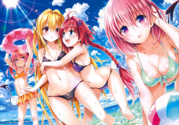 anime, animeflickor, To Love ru, Momo Velia Deviluke, Nana Asta Deviluke, Golden Darkness