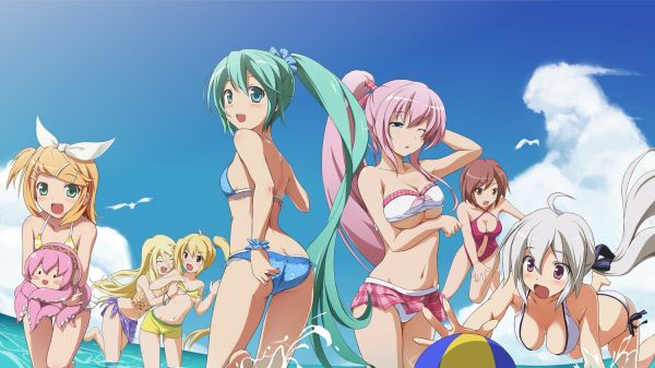 Illüstrasyon,Anime,karikatür,Vokaloid,Hatsune Miku,bikini