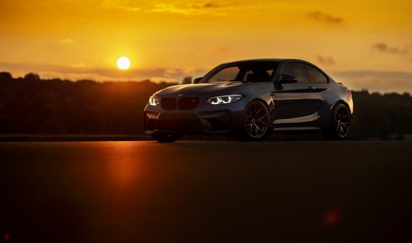 car,BMW,sunset,m power,sunlight,sunset glow