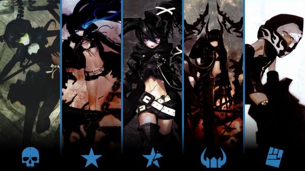 anime,animemeisjes,Black Rock Shooter,comics,Black Gold Saw,Sterkte Black Rock Shooter