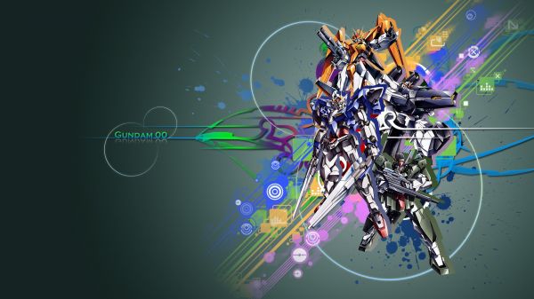 ilustrasi, mech, Gundam, Mobile Suit Gundam 00, ruang, mesin