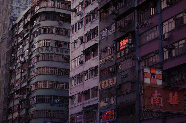 window, city, street, apartments, night, Japan