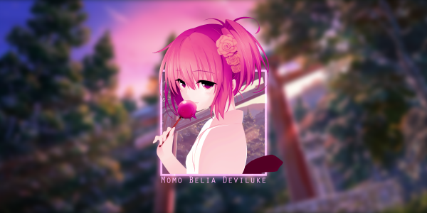 Para amarte,Amar la oscuridad,Momo Velia Deviluke,cabello rosado,Yukata,fringe hair