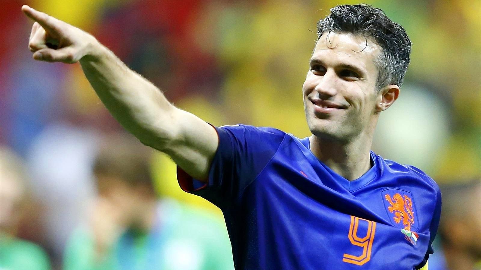 muži, sportovní, usmívající se, Nizozemí, fotbal, Robin van Persie, fotbalisté, mistrovství, hráč, fotbalista, fotbalový hráč