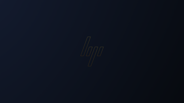 minimalismia,Hewlett Packard,sinisellä pohjalla,logo,brändi