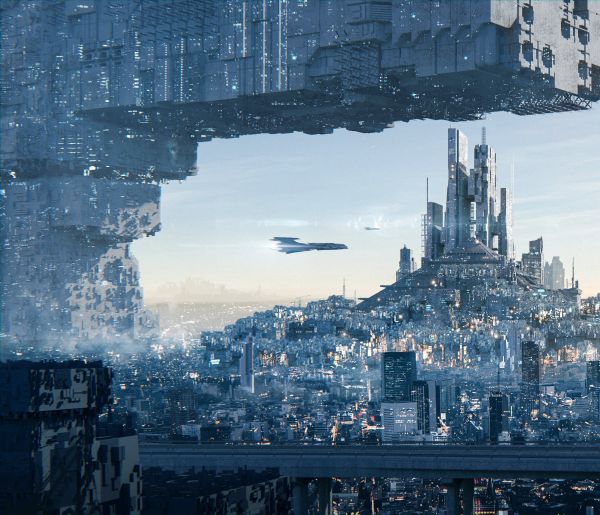 futurist,future forest city,arta digitala,artă conceptuală,cyberpunk,Annibale Siconolfi