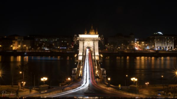 kota,pemandangan,Budapest,chain Bridge,air,Donau