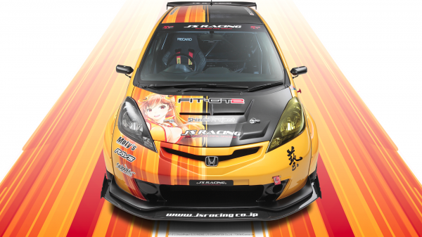 honda fit,TunerCar,žltých vozov,japonská autá,Itasha