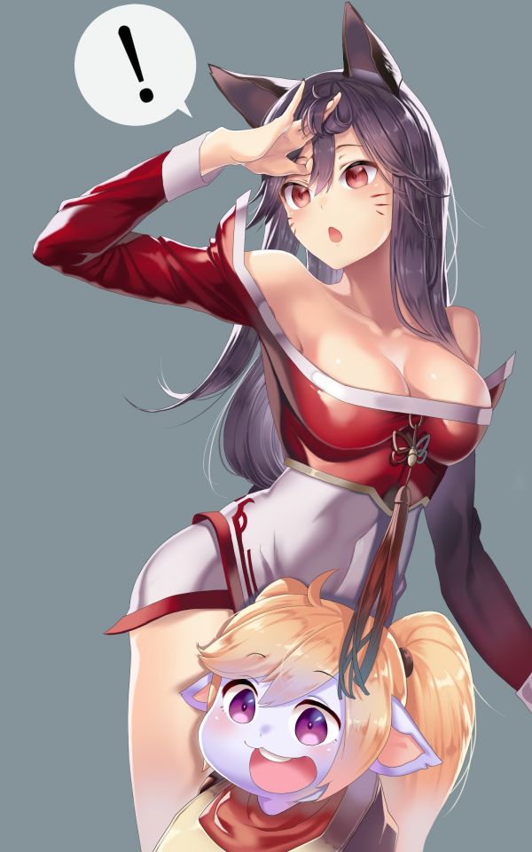 illustration,anime,Liga af legender,AHRI League of Legends,tegneserie,mund