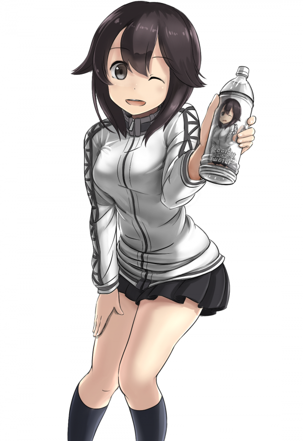 anime,animemeisjes,Kantai Collection,Hayasui KanColle,kort haar,brunette