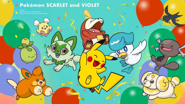 videogiochi,Nintendo,Pokemon Scarlet Violet,Pikachu,Video Game Art,palloncino