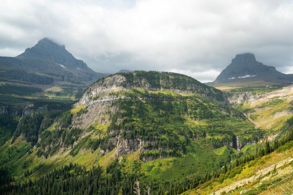 la nature,paysage,Glacier National Park,Etats-Unis,forêt,Montagnes