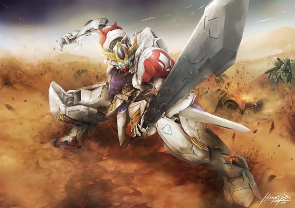 อะนิเมะ,mechs,Super Robot Taisen,Gundam Barbatos Lupus,Gundam,ชุดสูทมือถือ Gundam Iron Orphans