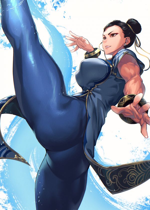 动漫, 动漫女孩, 街头霸王, 春丽, Street Fighter VI, 发髻