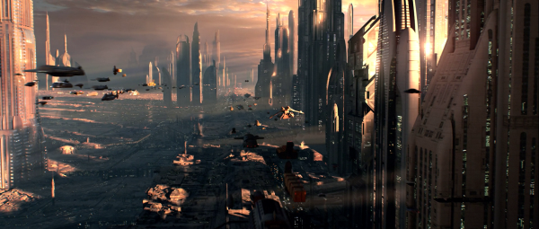 Guerra das Estrelas,Coruscant,futurista