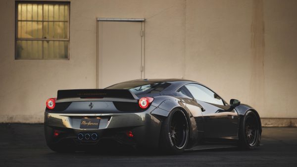 car,vehicle,sports car,Ferrari,rear view,coupe