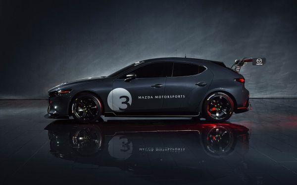 汽车, 车辆, 2020 Mazda 3 TCR, 马自达3, 反射, 侧面图