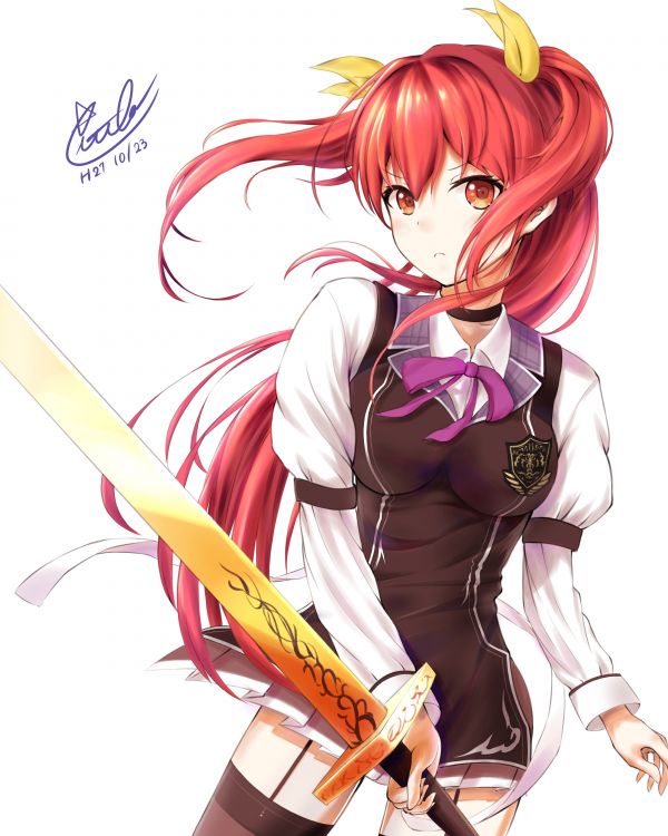 ilustrare, anime, desen animat, Rakudai Kishi nr Cavalerie, Stella Vermillion, mangaka