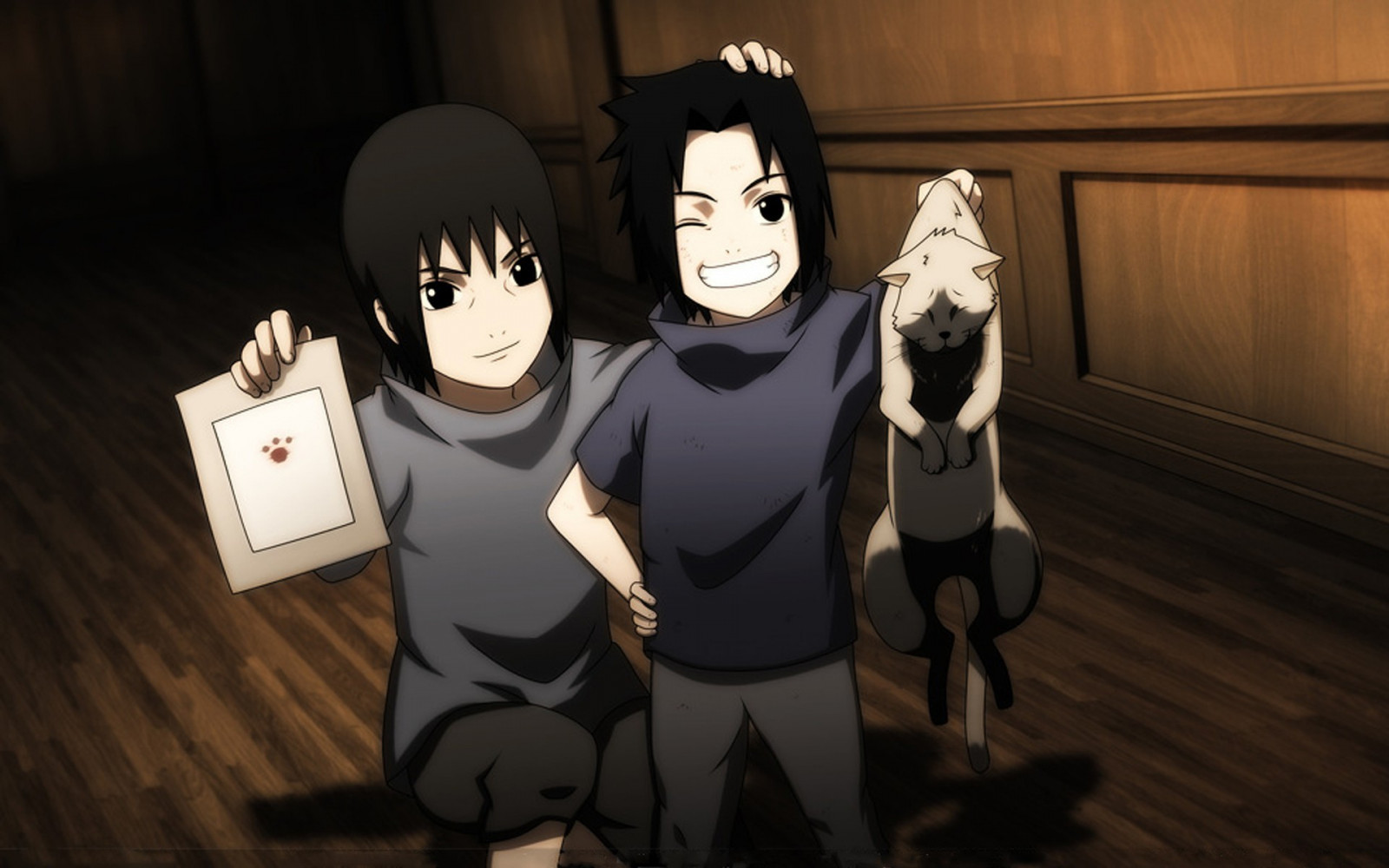 anime, Naruto Shippuuden, Uchiha Sasuke, Uchiha Itachi, skærmbillede