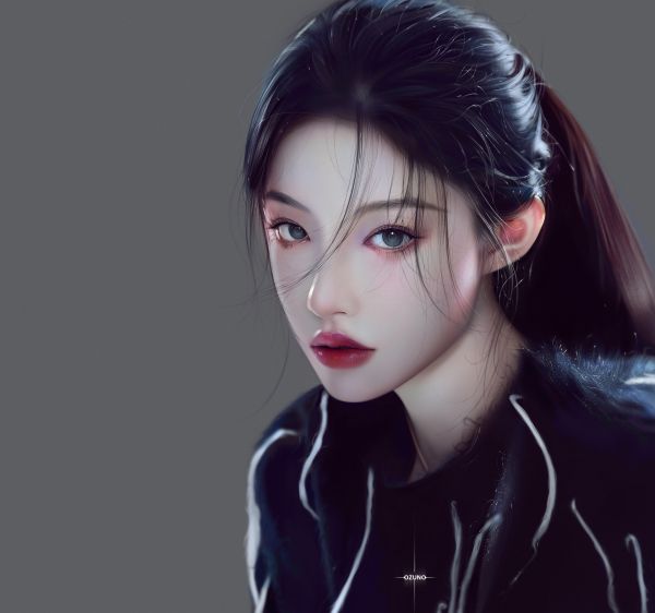 Huy Ozuno,digital art,artwork,illustration,women,Asian