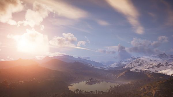 Assassin's Creed,Valhalla,Assassins Creed Valhalla,mountain top,la nature,Video Game Landscape