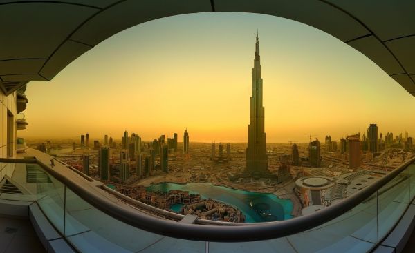 burj dubai,Dubai,zonsopkomst,zonsondergang,schoonheid,stad