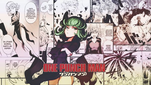 ritning, illustration, anime, animeflickor, tecknad serie, En Punch Man