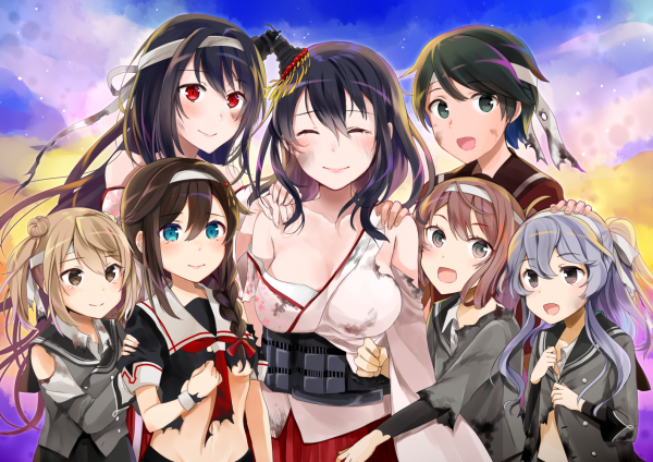 anime,Anime piger,Kantai Collection,Shigure KanColle,Yamashiro KanColle,Fusou KanColle