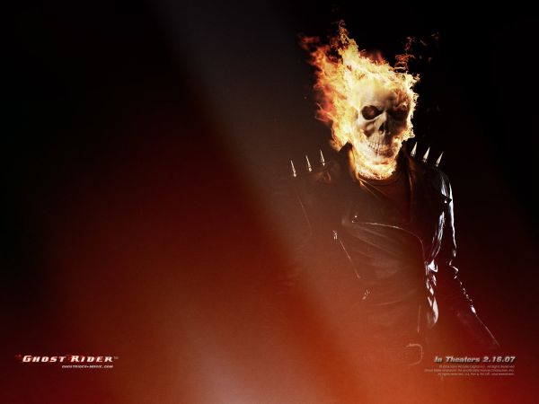 Ghost Rider,skull,fire,flame